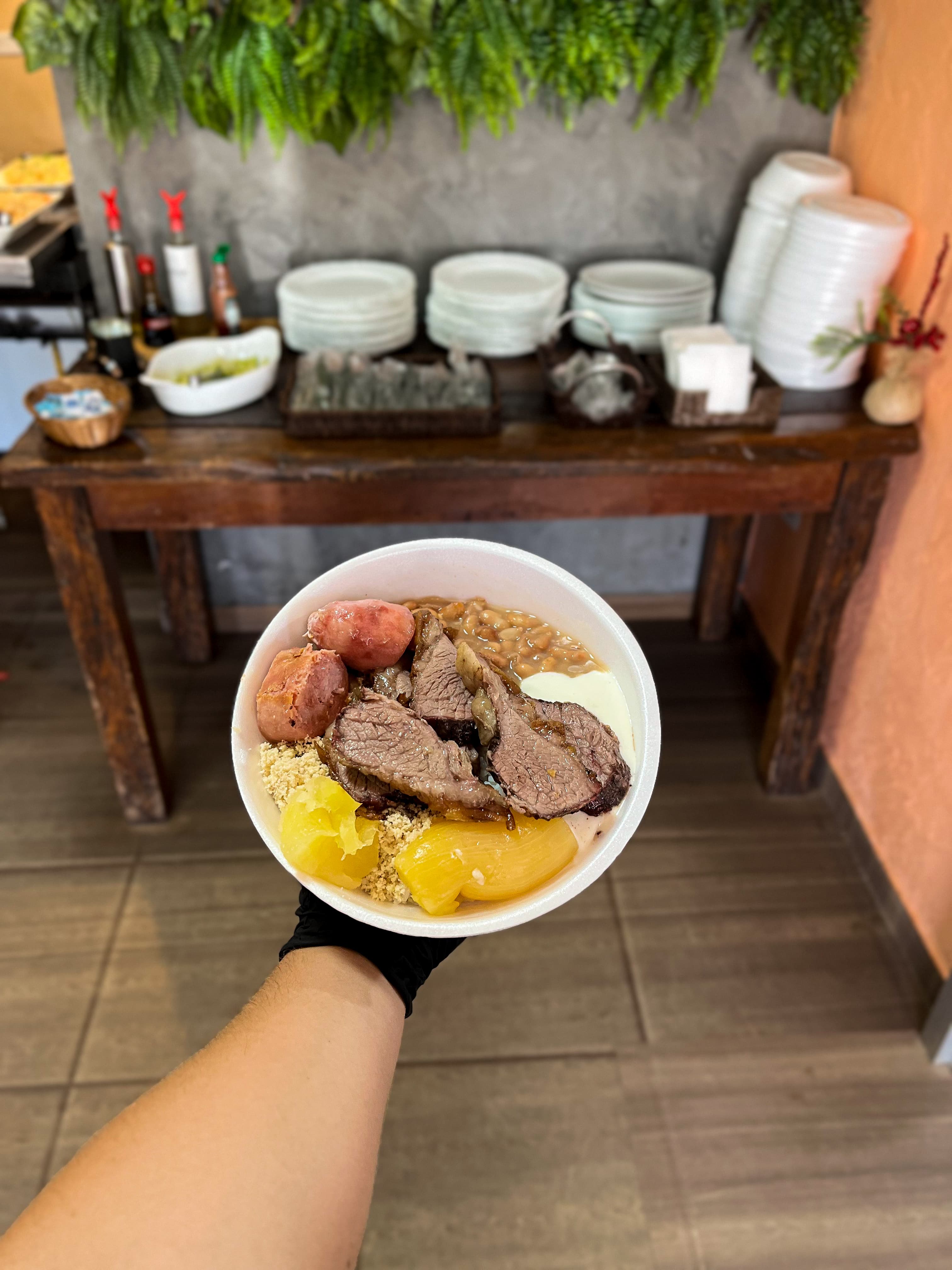 Carne Assada e Linguiça Assada